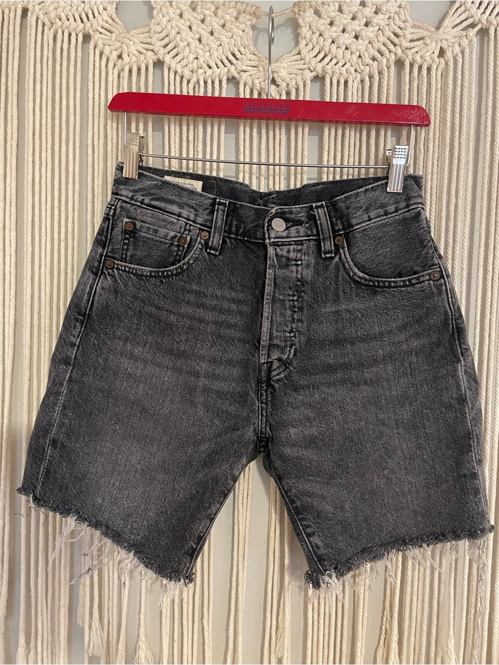 Levi's Black Washed 501 ’93 Denim Jean Shorts